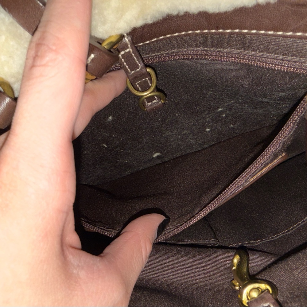 Coach Tan and Cream fur Shoulder Bag - Picture 6 of 9